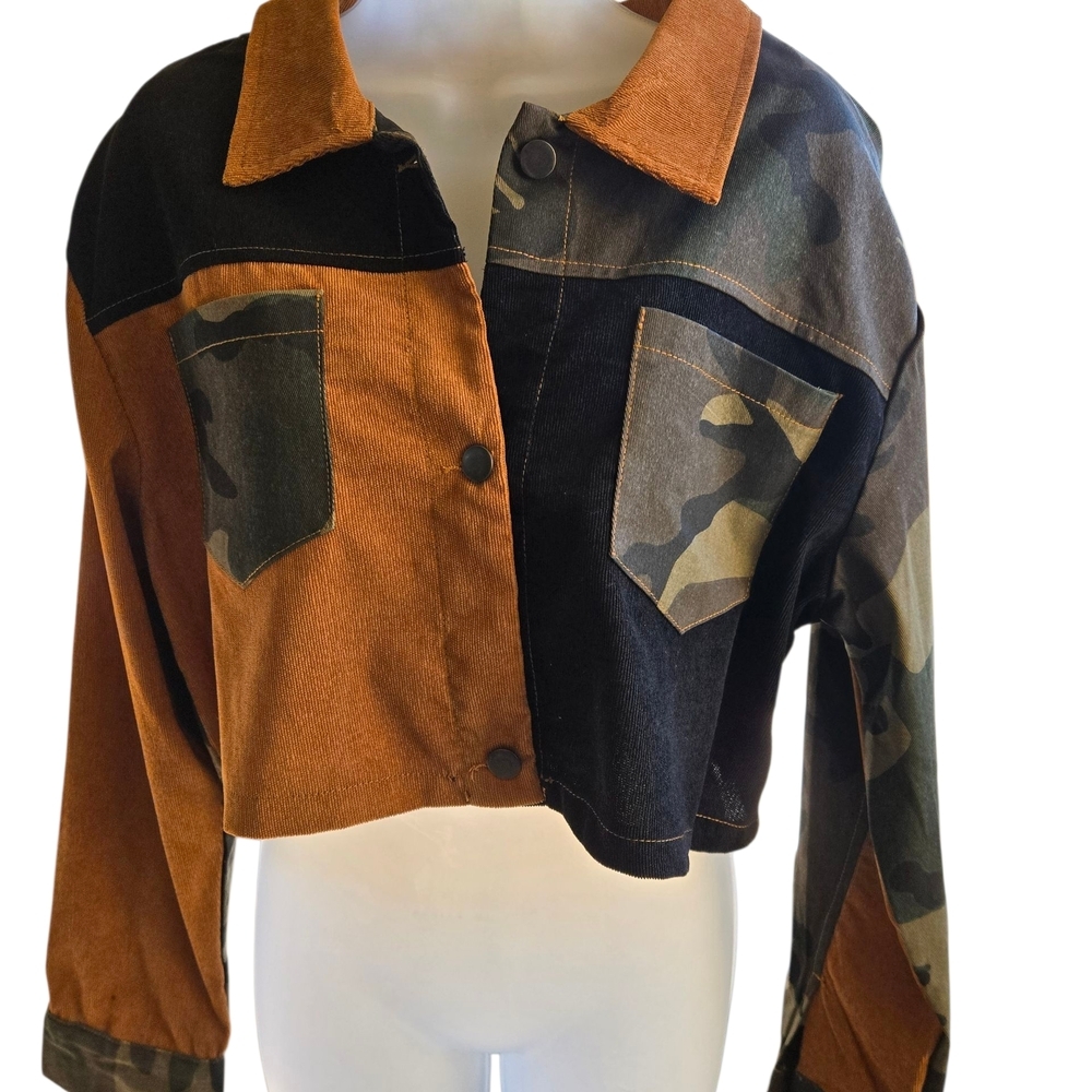 SHEIN Camouflage and Brown Utility‎ Jacket